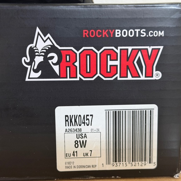 Rocky Worksmart 6” Waterproof Leather Composite Toe Work Boots size 8 W main image 5
